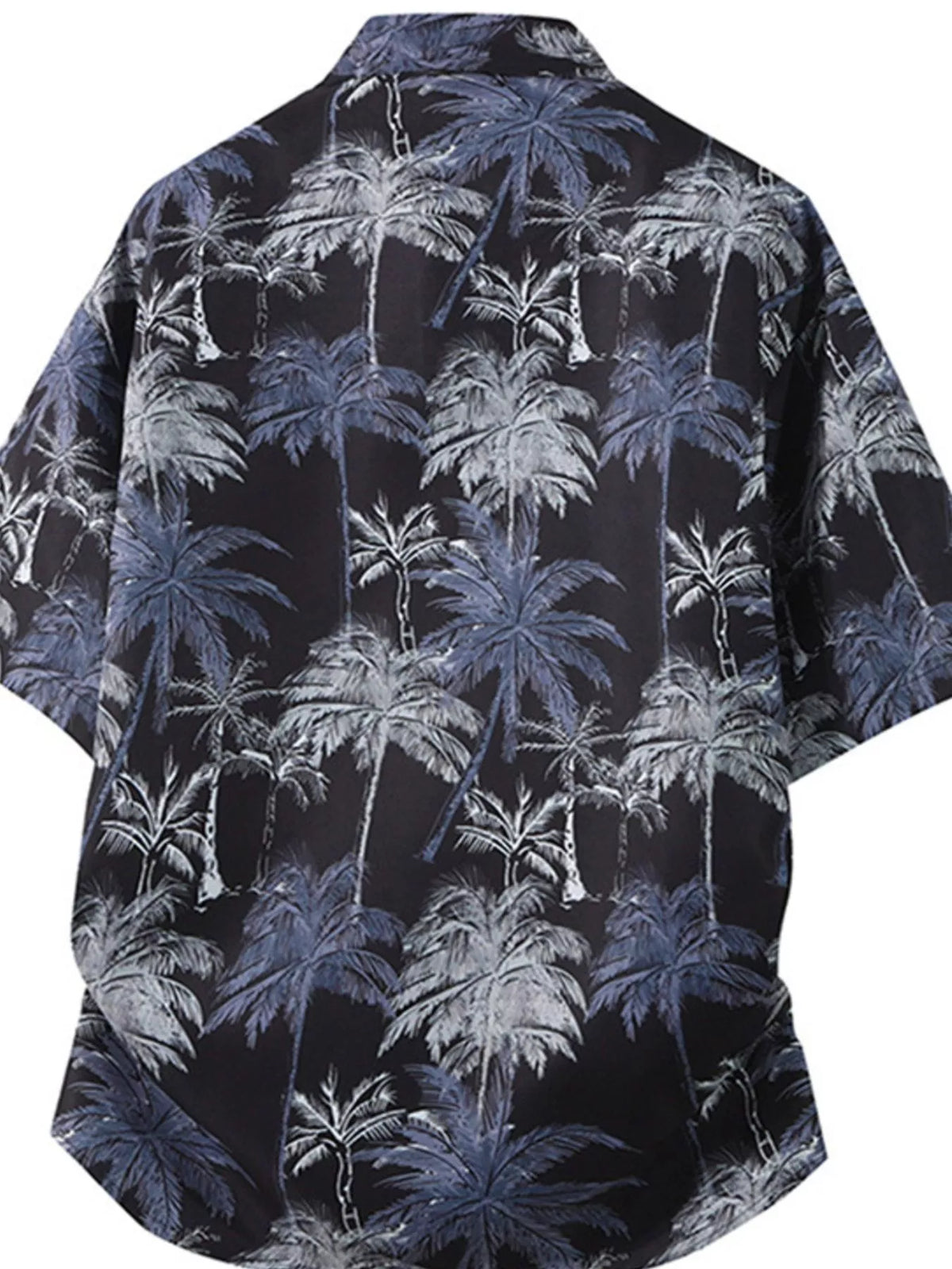 Men's Plus Size Tropical Print Short Sleeve Casual Shirt