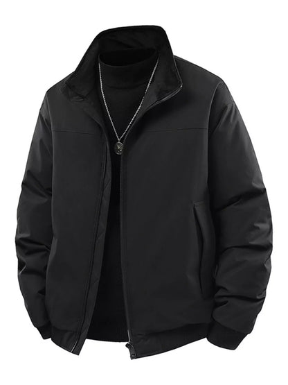 Men's Casual Stand Collar Lightweight Bomber Jacket