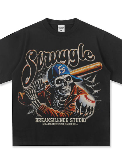 Men's Graphic Round Neck Short Sleeve T-Shirt