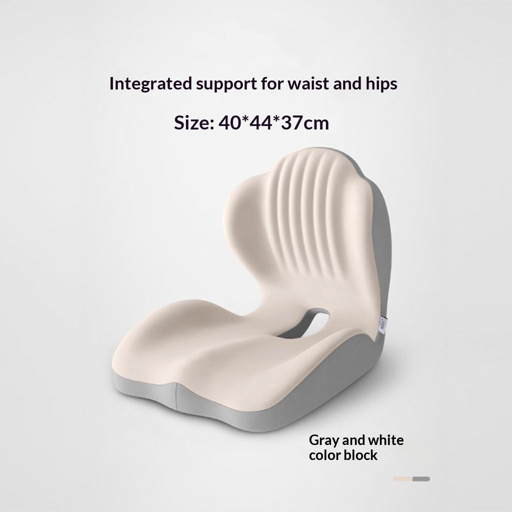 Ergonomic Lumbar Support Seat Cushion - Posture Correcting Memory Foam Chair Pad for Students Office Home Use