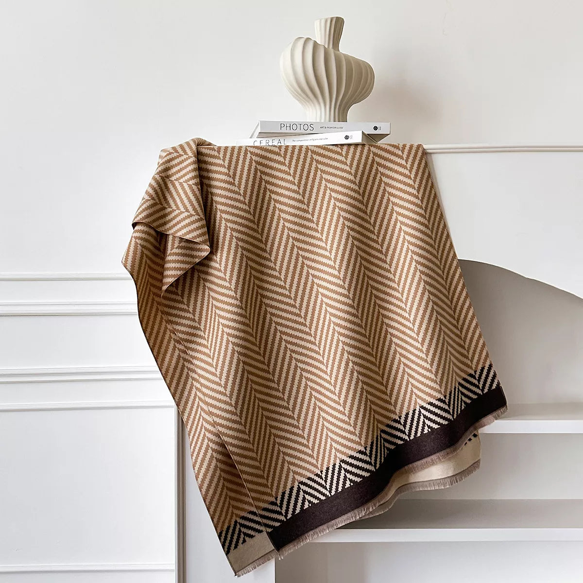 Raw Hem Soft Scarf