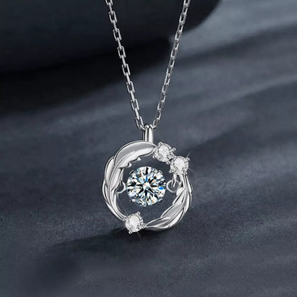 925 Sterling Silver Moissanite Pendant Necklace