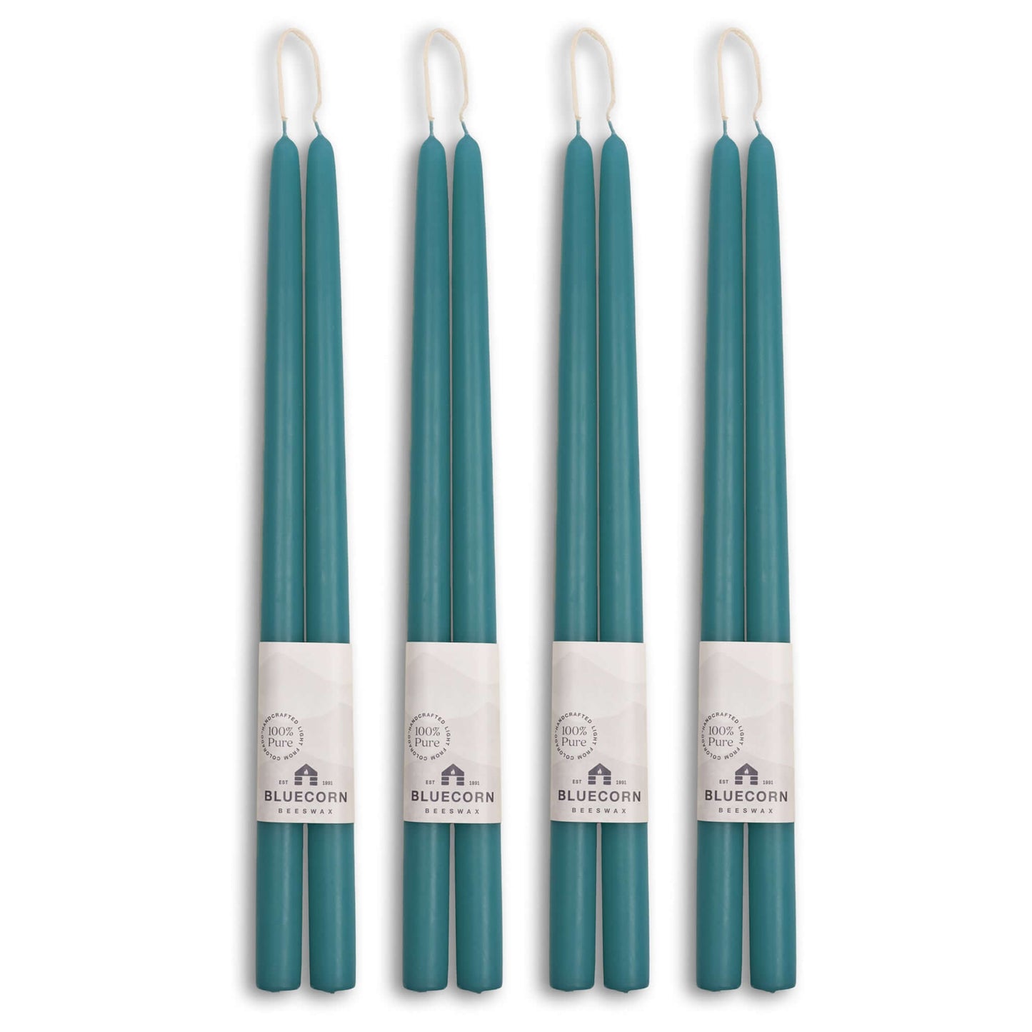 Hand-Dipped Beeswax Taper Candles - Bulk 4-Pair Bundle