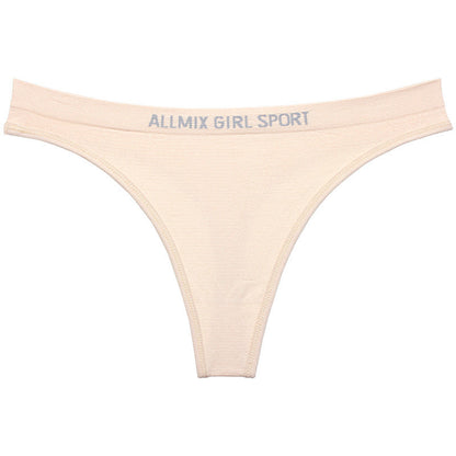 Women's Seamless Fitness Alphabet Panties Thong