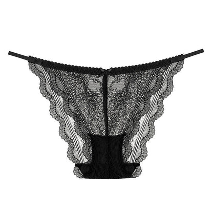 Sexy Thin Strap Full Lace Thin Briefs Breathable And Comfortable Women's Panties