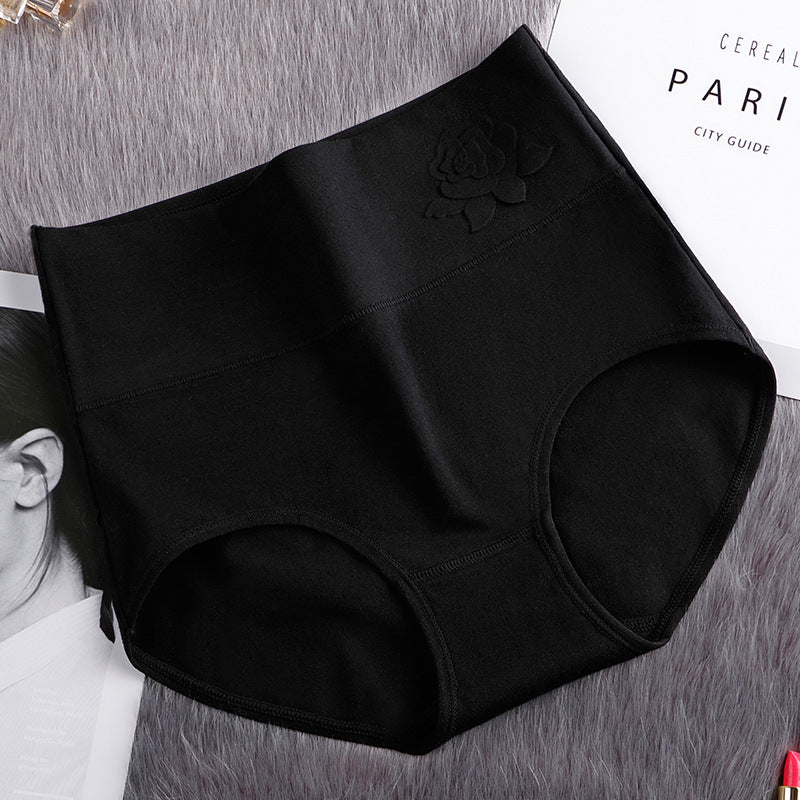 Pure Cotton High Waist Women's Panties Postpartum High Waist Belly Up Hips Plus Size Panties
