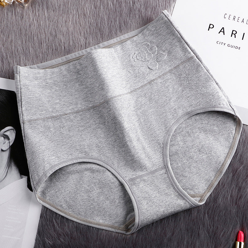Pure Cotton High Waist Women's Panties Postpartum High Waist Belly Up Hips Plus Size Panties