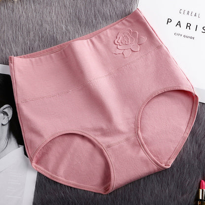 Pure Cotton High Waist Women's Panties Postpartum High Waist Belly Up Hips Plus Size Panties