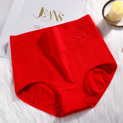 Pure Cotton High Waist Women's Panties Postpartum High Waist Belly Up Hips Plus Size Panties