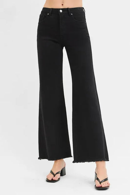 RISEN Full Size Tummy Control High Rise Wide Jeans Plus Size