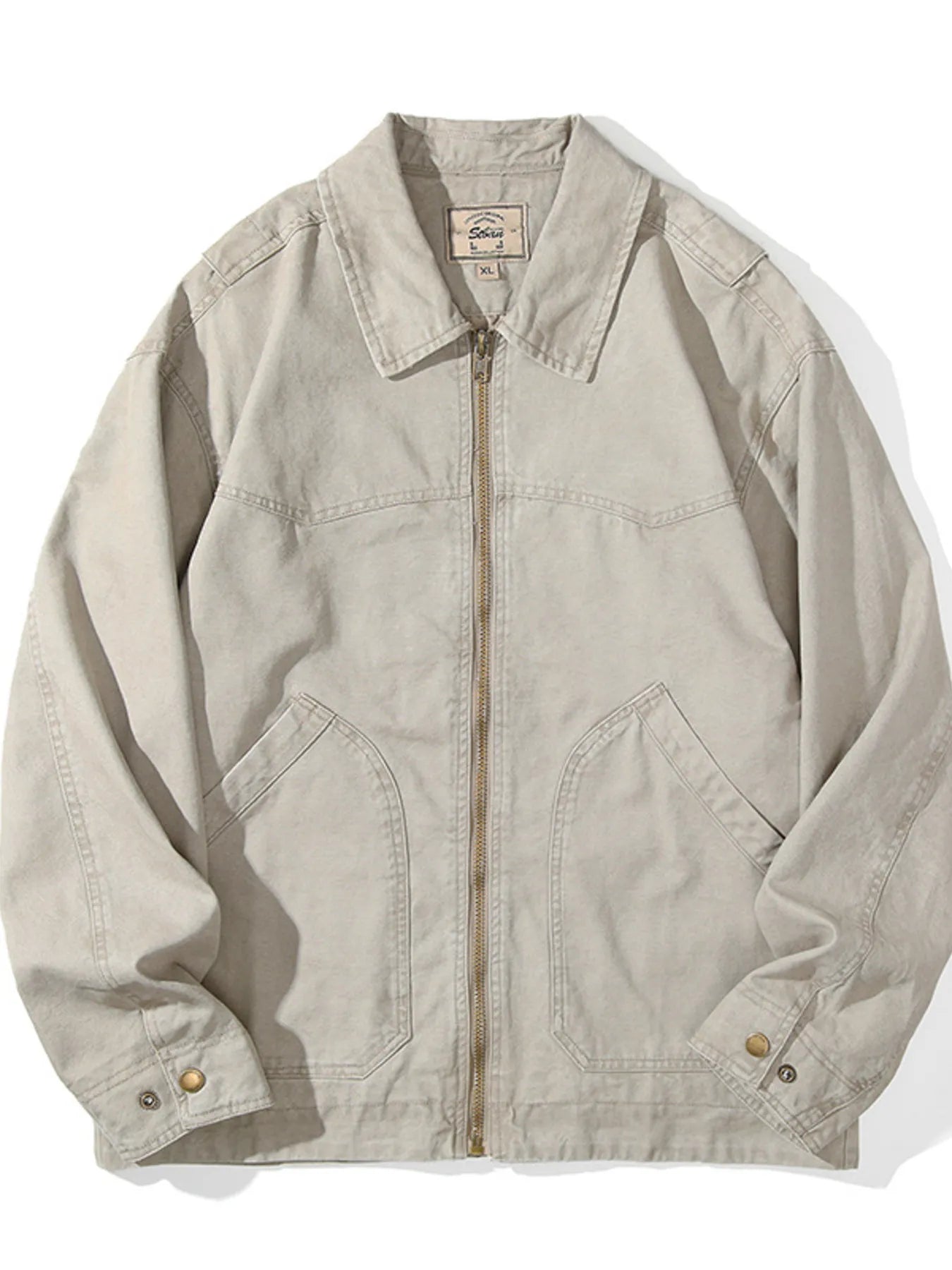 Men's Plus Size Zip-Up Trucker Jacket