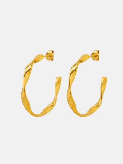 Titanium Steel C-Hoop Earrings