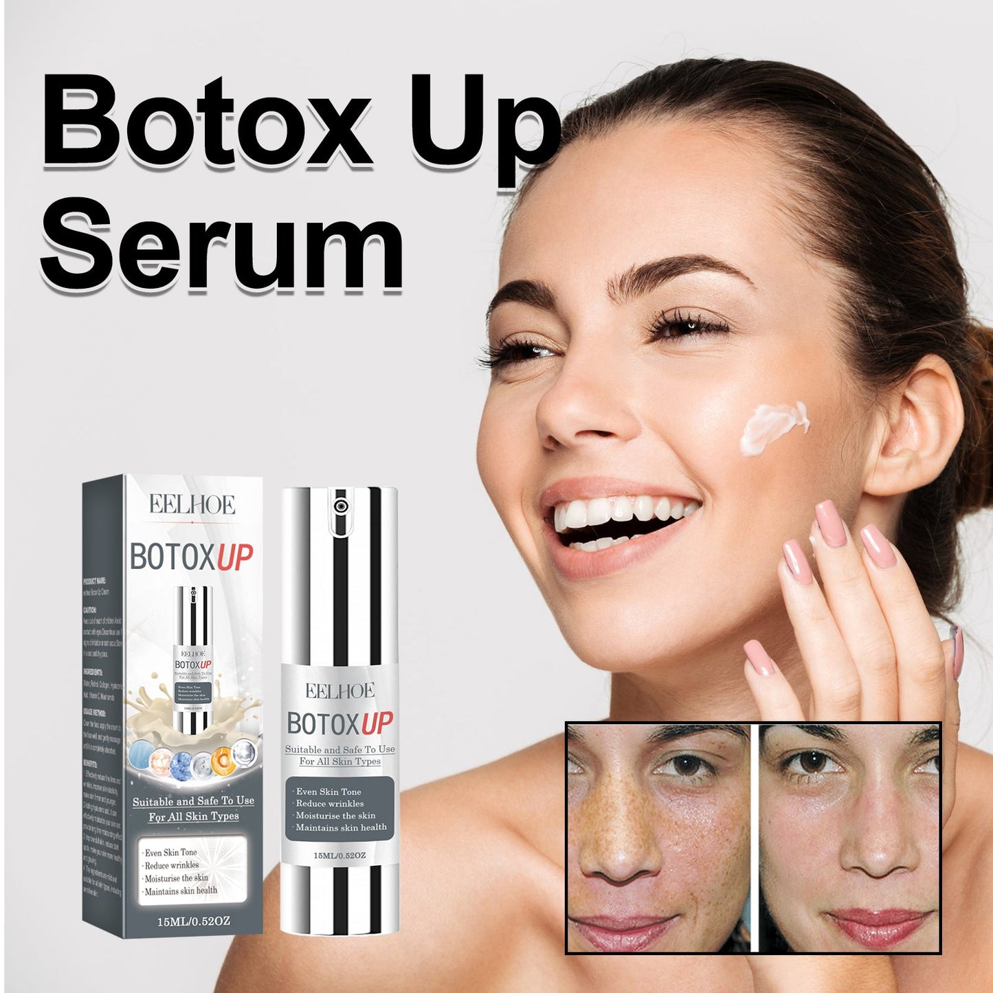 EELHOE Face Fine Line Essence, Firming Skin Repairing And Smoothing Fine Lines Delicate Pores Essence