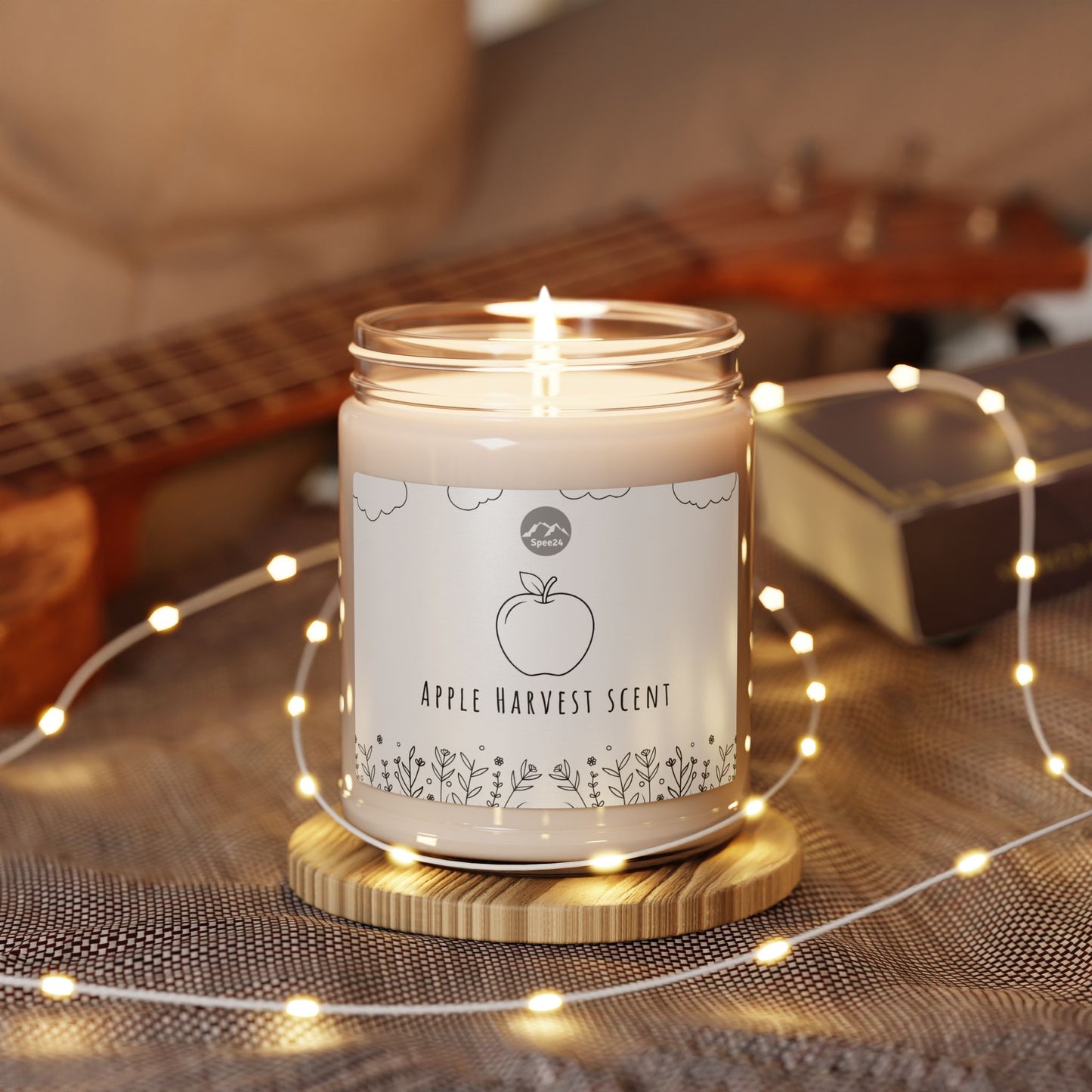 Apple Harvest Scented Soy Candle, Cozy Home Decor, Fall Gift, Relaxation Essential, Birthday Present, Aromatherapy Candle -- 9oz