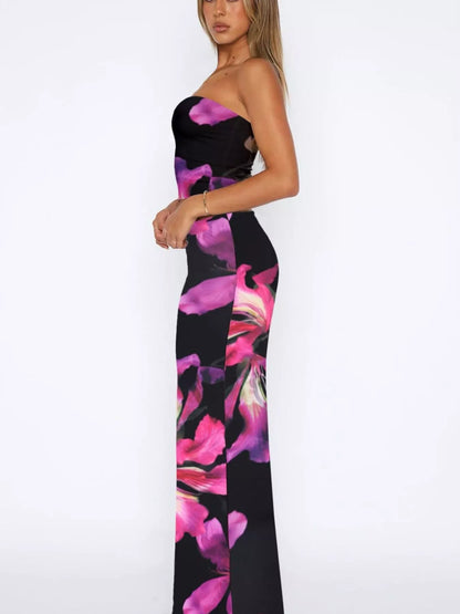 Printed Tube Top and Skirt Set