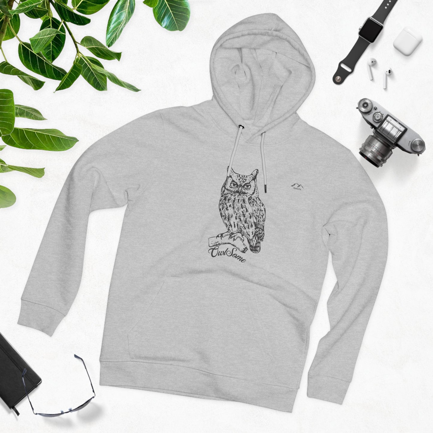 HD-055ML-24 Owl Hoodie Owl Lover Gift Woodland Owl Art