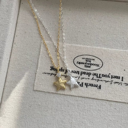 925 Sterling Silver Star Pendant Necklace