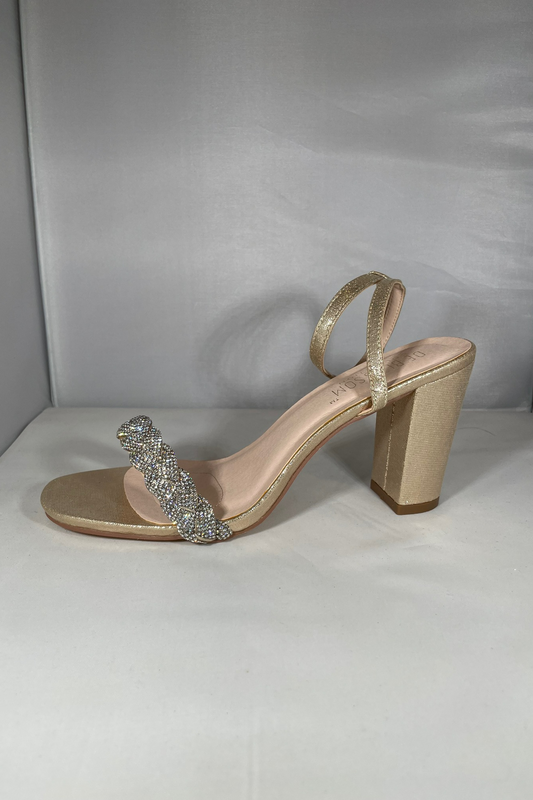 Champagne Block Heel