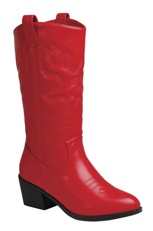 Western Cowgirl Red Boots