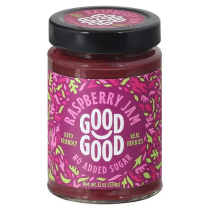 Good Good - No Sugar Raspberry Jam (6-Pack), 12 oz