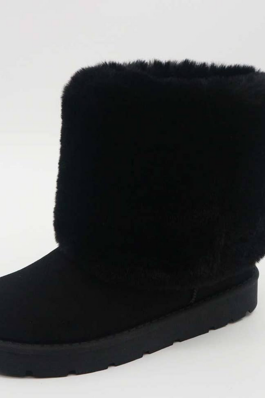 Furry Flat Winter Snow Boots