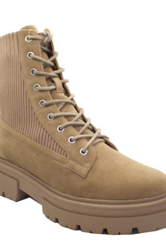 Cozzy Girl Journey Suede Combat Boots