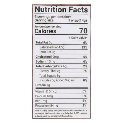 Nuco Organic Cinnamon Coconut Wraps (Case of 12 - 2.47 Oz.)