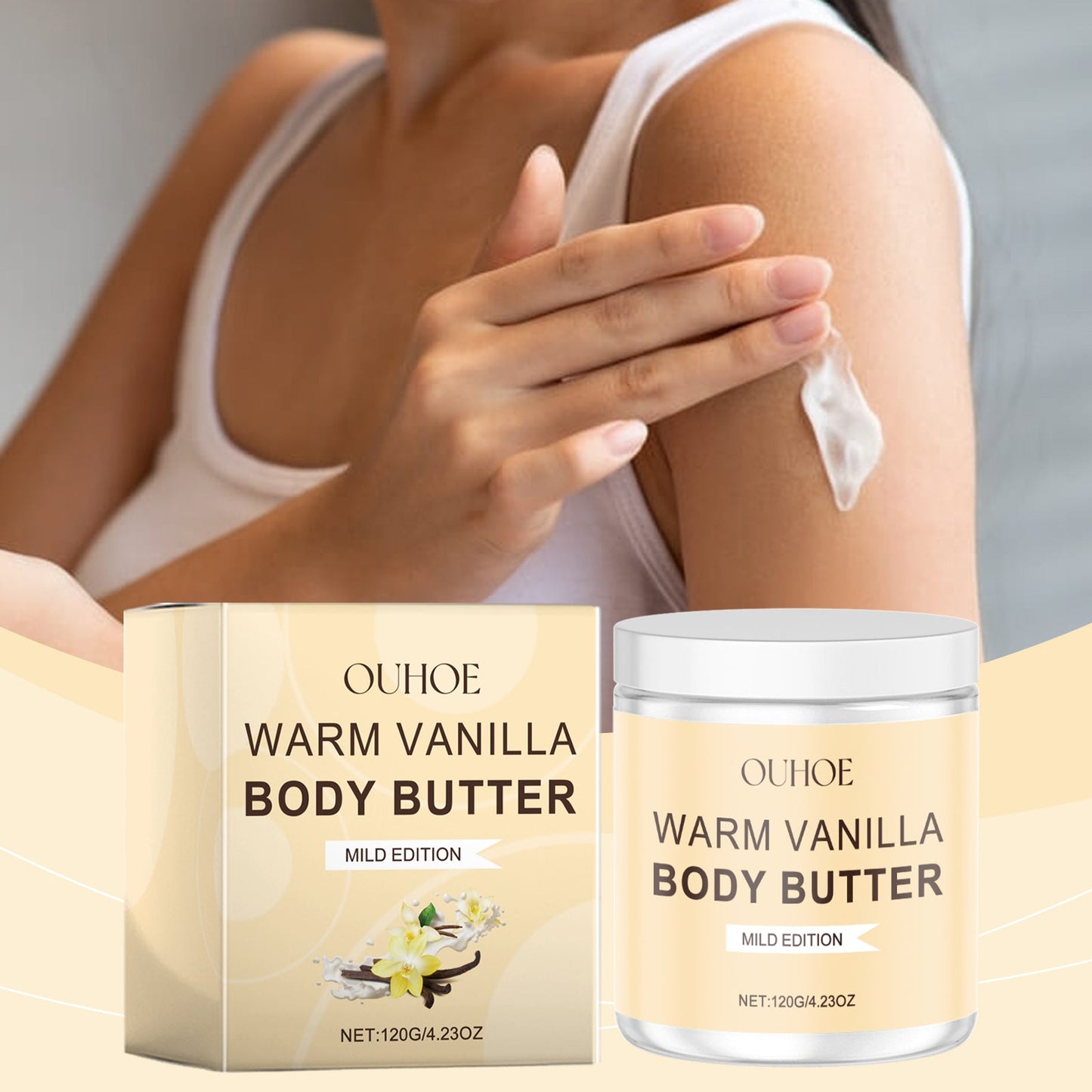 OUHOE Vanilla Body Scrub Gently Exfoliates And Nourishes Rough Skin