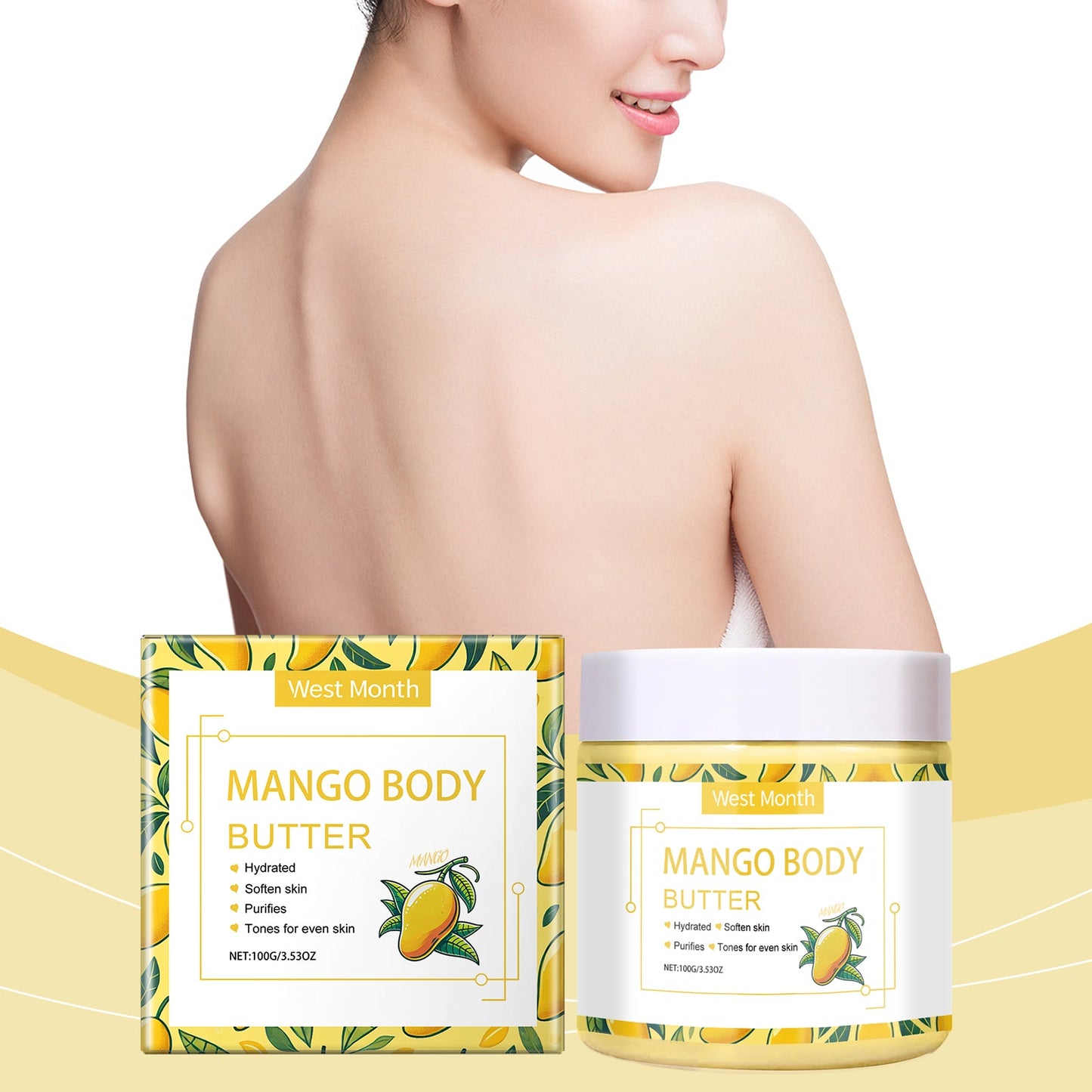 West&Month Moisturizing Body Cream, Restores Rough, Dull Skin, Moisturizes And Nourishes Skin For A Long Time