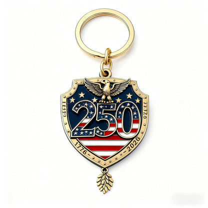 2026 Usa 250th Anniversary Commemorative Keychain Pendant Eagle American Flag Pattern Key Buckle Gift