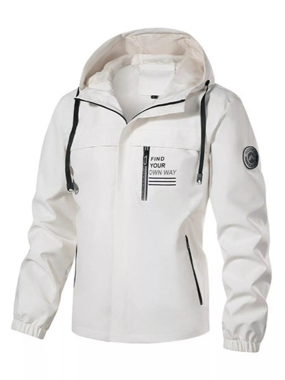 Men's Plus Size Waterproof Hooded Outdoor Jacket