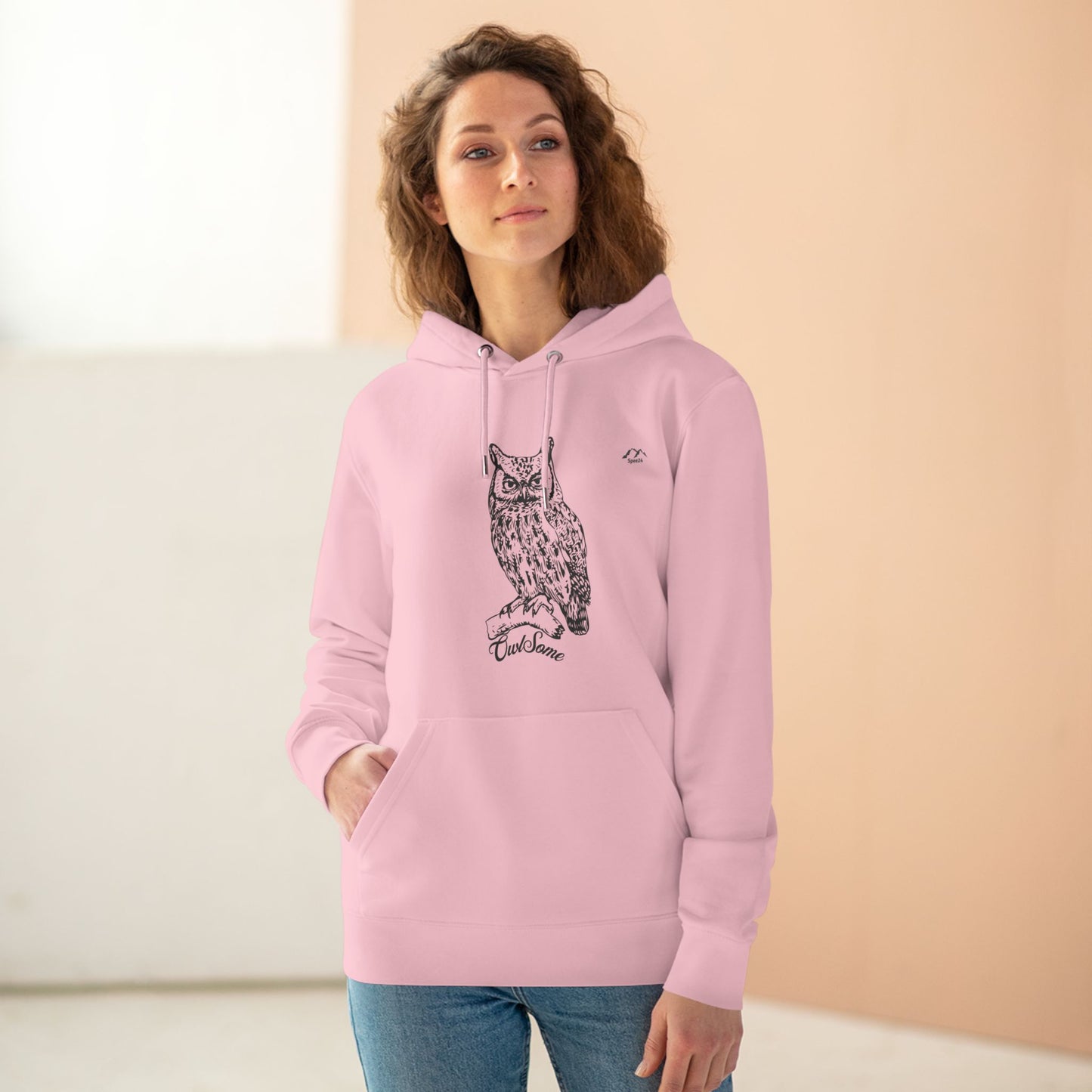 HD-055ML-24 Owl Hoodie Owl Lover Gift Woodland Owl Art