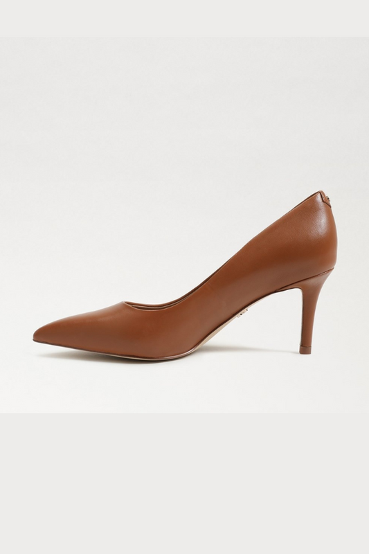 Vienna Pointed Toe Heel - Saddle Leather