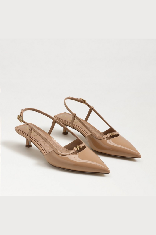 Toni Slingback Kitten Heel - Golden Sand Patent