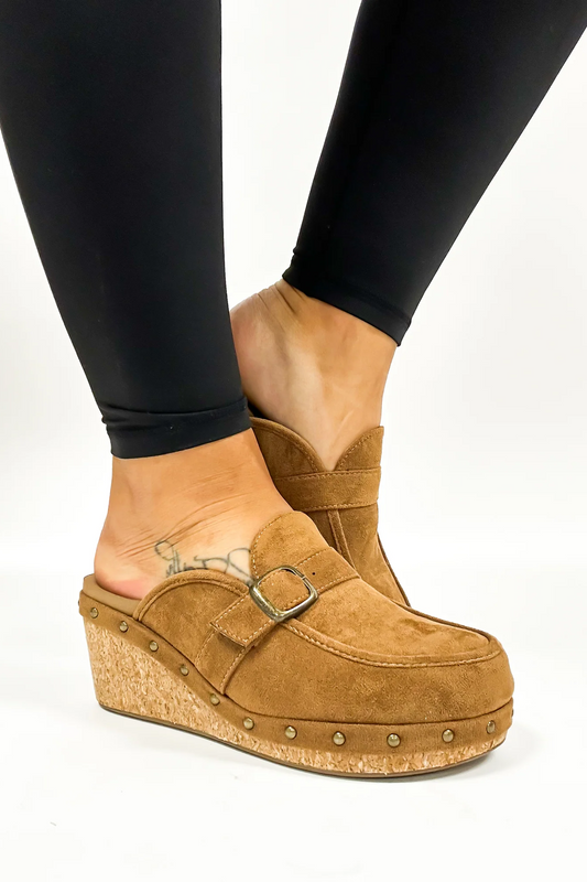 Corky's Tobacco Faux Suede Just Precious Shoes