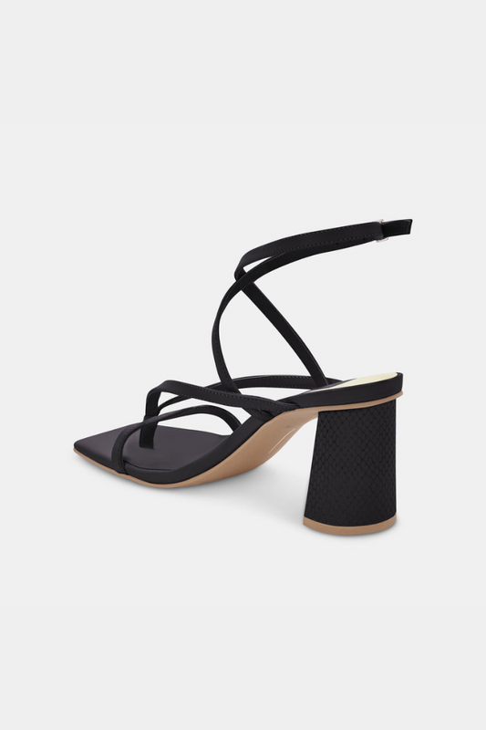 Paroo Heels - Black Leather