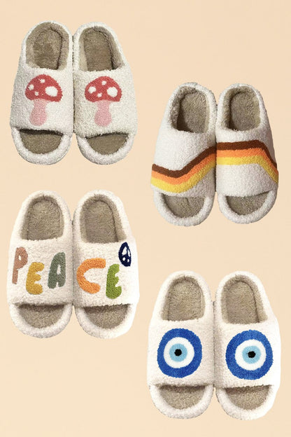 Open toe novelty slippers