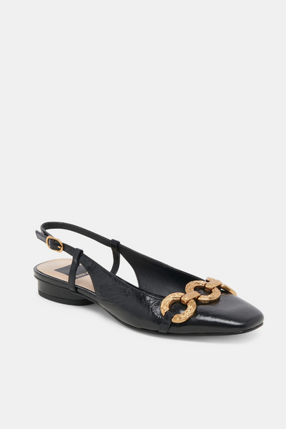 Romano Flats - Midnight Crinkle Patent