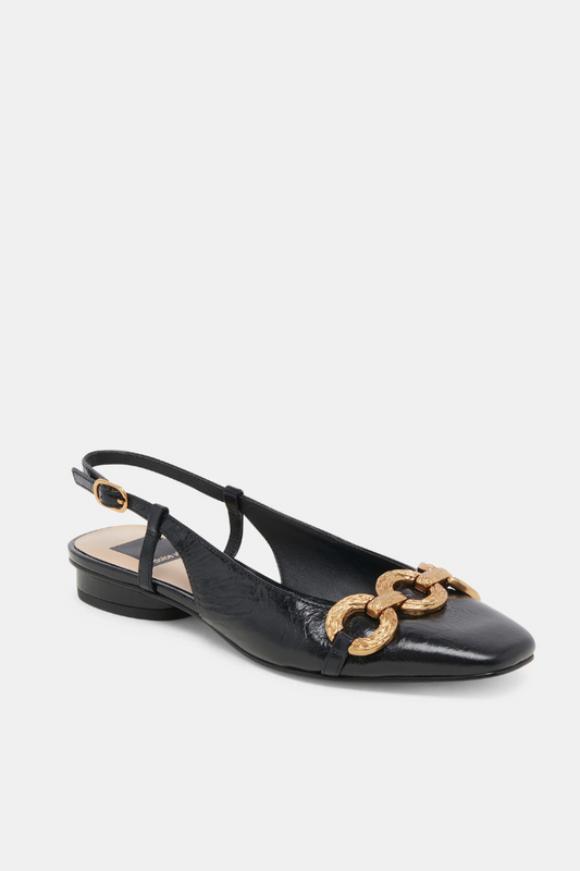 Romano Flats - Midnight Crinkle Patent