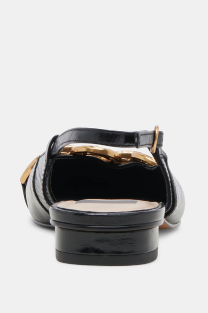 Romano Flats - Midnight Crinkle Patent