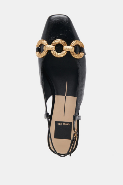Romano Flats - Midnight Crinkle Patent