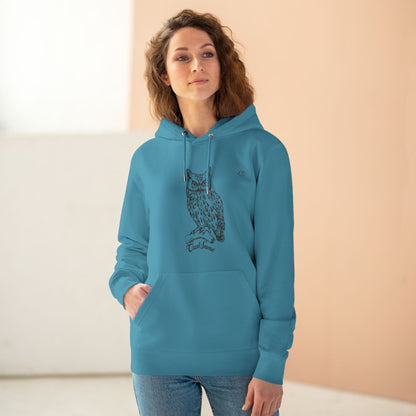 HD-055ML-24 Owl Hoodie Owl Lover Gift Woodland Owl Art