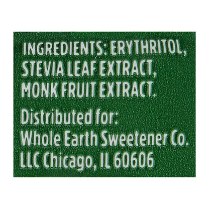 Whole Earth Sweetener Co Monk Fruit & Stevia Sweetener, 9.8 Oz, Case of 8