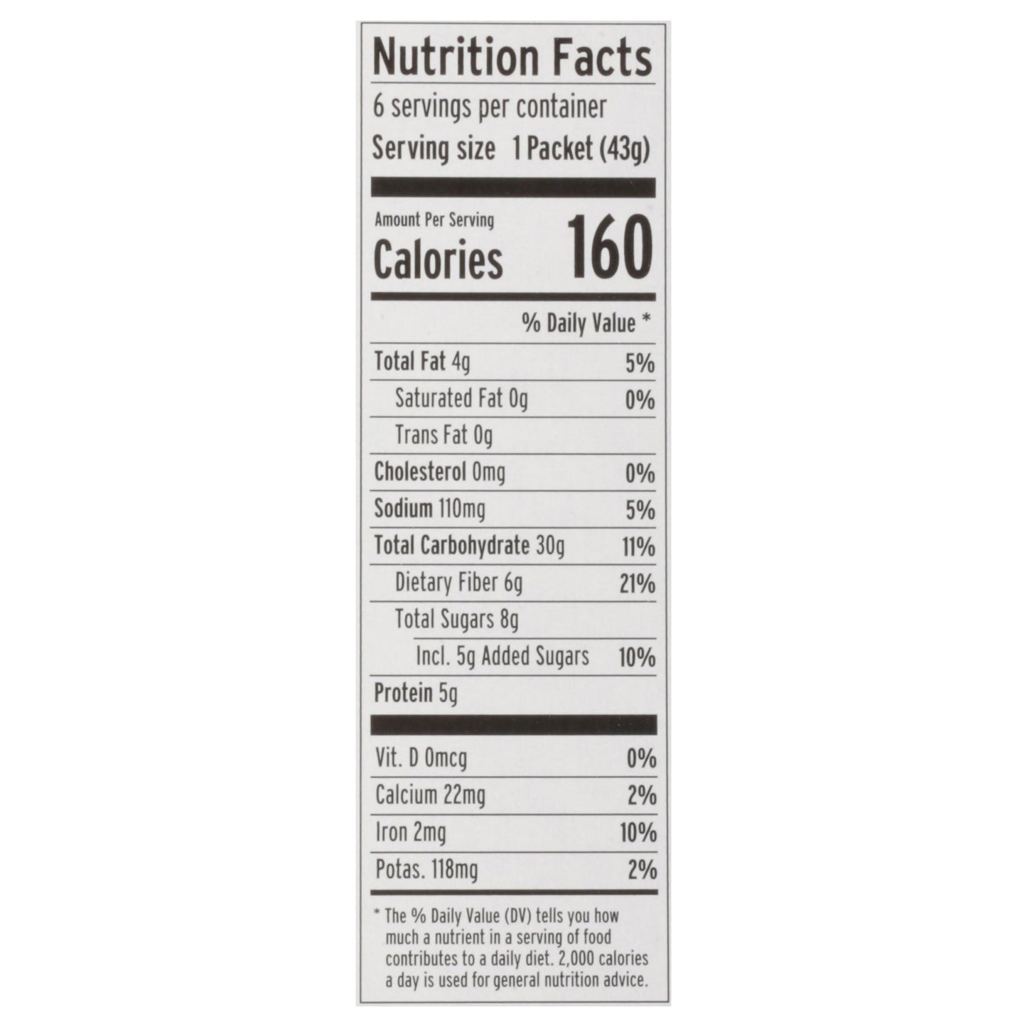 Purely Elizabeth Sugar Free Oatmeal Banana Nut 9.12 Oz Pack of 6