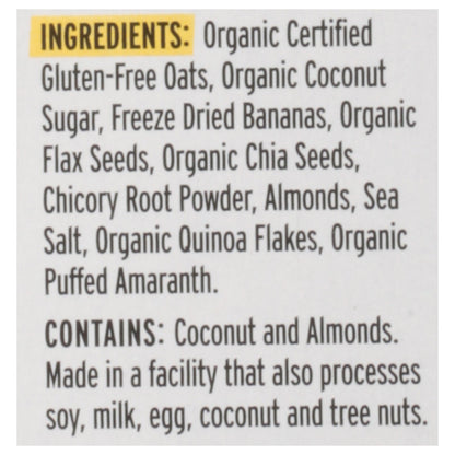 Purely Elizabeth Sugar Free Oatmeal Banana Nut 9.12 Oz Pack of 6