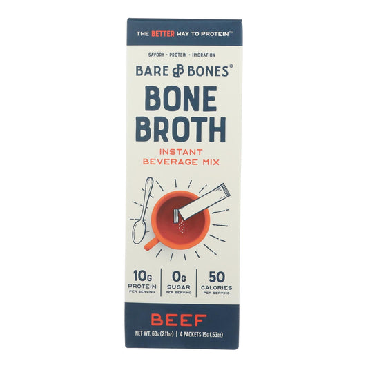 Bare Bones Broth Beef Instant Stock, 2.12 Oz (Pack of 8)