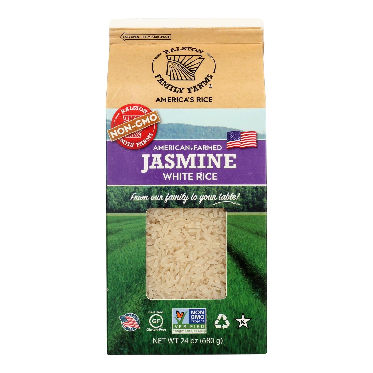 Ralston Family Farms Jasmine White Rice, 24 oz., Pack of 6