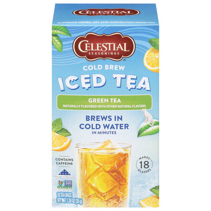 Celestial Seasonings Green Tea Cold Brew - Pack of 6 18-Count Tea Bags