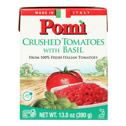 Pomi Crushed Tomatoes with Basil | 12 x 13.8 Oz.