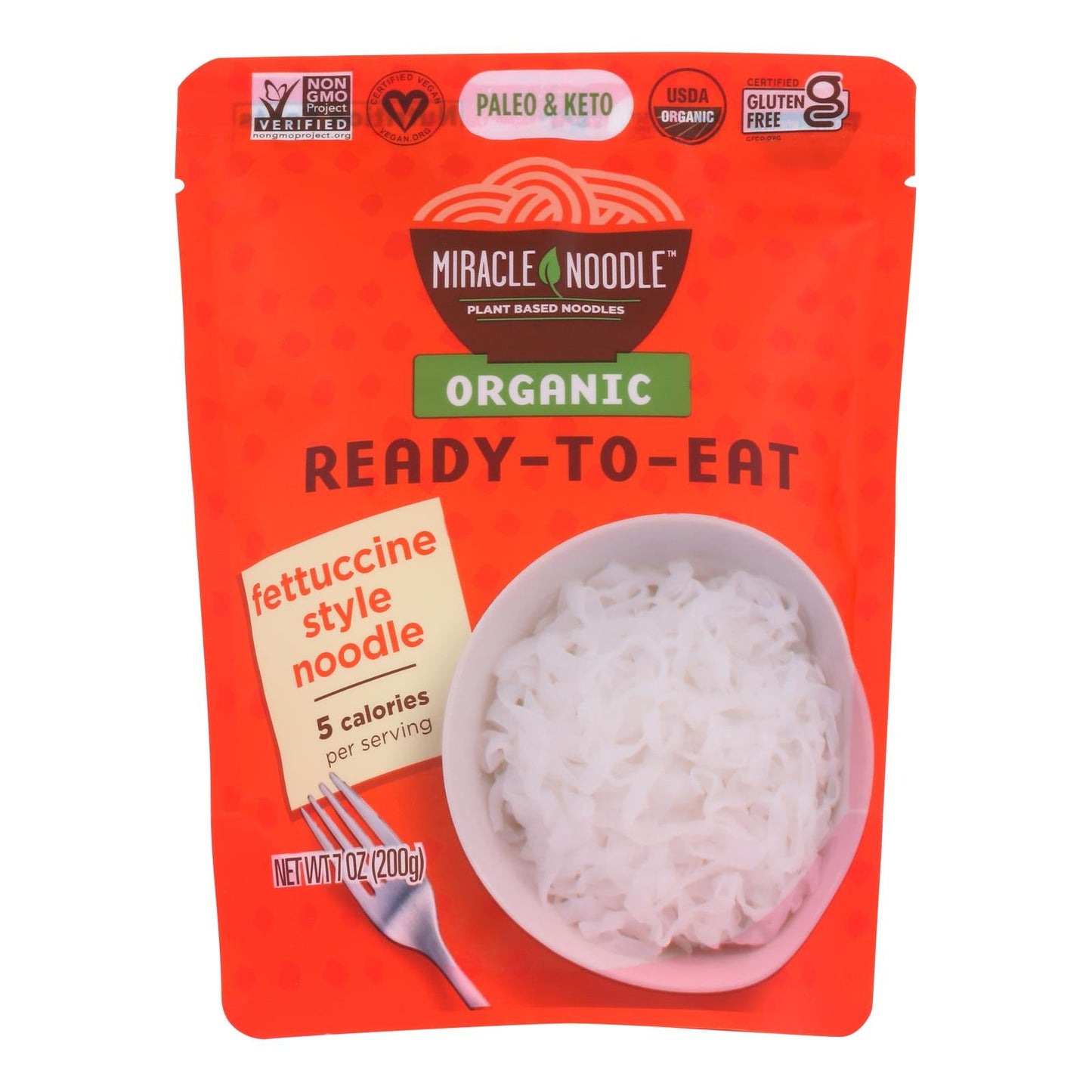 Miracle Noodle Fettuccine Noodles, Case of 6, 7 oz